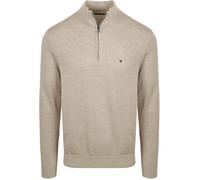Tommy Hilfiger Essential Half-Zip Pullover Greige - Größe XXL Grau XXL