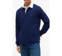 Rugbyshirt TOMMY HILFIGER "ESSENTIAL SOLID", Herren, Gr. XL, blau (carbon navy), Jersey, Obermaterial: 100% Baumwolle, normal normal, Rippbündchen, Shirts (89269449-XL) carbon navy