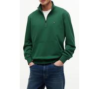 Sweatshirt TOMMY HILFIGER "ESSENTIAL TERRY NEW 1/4 ZIP", Herren, Gr. L, street grün, Sweatware, Obermaterial: 100% Baumwolle, regular fit, Bündchen, Sweatshirts Sweatshirt, Quarter-Zip aus Terry mit F