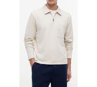 Sweatshirt TOMMY HILFIGER "ESSENTIAL TERRY POCKET 1/4 ZIP", Herren, Gr. XXL, heatherot oatmilk, Sweatware, Obermaterial: 100% Baumwolle, normal normal, Sweatshirts Sweatshirt (47043245-XXL) heatherot