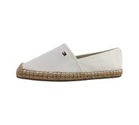 Tommy Hilfiger Damen Espadrilles Flag Canvas mit Logo, Weiß (Ecru), 38