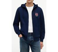 Tommy Hilfiger Flag Embroidery French Terry Zip-thru Hoody Carbon Navy Größe: S | Kaputzenpullis Outlet | Herren | Blau