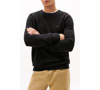 Tommy Hilfiger Flag Embroidery Textured Crew Neck Jumper Black Größe: S | Pullover Outlet | Herren | Schwarz