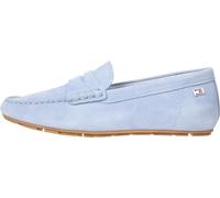 Tommy Hilfiger Damen Driver Schuh Flag Soft Suede Loafer Elegant, Blau (Breezy Blue), 39
