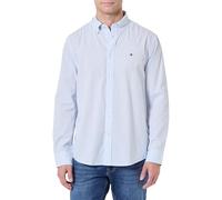 Langarmhemd TOMMY HILFIGER "FLEX POPLIN BIG GINGHAM", Herren, Gr. L, N-Gr, sweet blau, check, Web, Obermaterial: 100% Baumwolle, regular fit, Manschette, Hemden, regular fit, Button-down-Kragen (72232