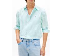 Tommy Hilfiger Flex Poplin Classic Shirt Arctic Aqua/stripe Größe: XL | Business hemden Outlet | Herren | Cyan