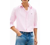 Tommy Hilfiger Herren Hemd Flex Poplin Classic aus Baumwolle, Rosa (Classic Pink/Stripe), M
