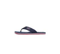 Tommy Hilfiger Herren Patch Hilfiger Beach Sandal FM0FM05804 Flip Flops, Blau (Desert Sky), 40