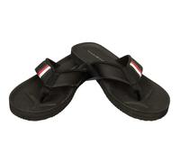 Tommy Hilfiger Flip-Flops für Herren Strandbad-Hausschuh mit Spitze aus Beachwear-Stoff Artikel XM0XM02886, BDS Black/Nero, 41