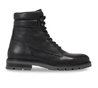 Winterstiefelette TOMMY HILFIGER "WARM PADDED LTH BOOT" Gr. 45, schwarz Herren Schuhe Winterstiefel mit gepolstertem Schaftrand (35049012-45)