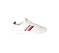 Tommy Hilfiger ICON COURT LTH STRIP Herren-Sneaker, Antikes Weiß, 44 EU