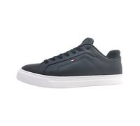 Tommy Hilfiger "ICON COURT LTH FLAG ESS", Freizeitschuh, Halbschuh, Schnürschuh mit kleiner Logoflagge (86063108-46) dunkelblau