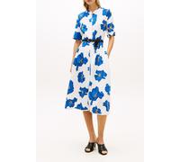 Tommy Hilfiger Frayed Vis/linen Ss Poppy Print Spaced Ivory/blue Orbit Größe: XS | Blusenkleider Outlet | Damen | Weiß