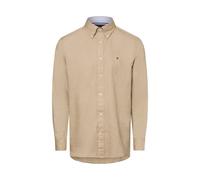 Tommy Hilfiger Freizeithemd mit Leinen-Anteil Herren Regular Fit Baumwolle beige, M