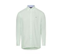 Tommy Hilfiger Freizeithemd mit Leinen-Anteil Herren Regular Fit Baumwolle mint, XL