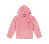 Tommy Hilfiger Full-Zip Fleece Hoodie Sweatshirt mit Fronttaschen Kapuze Mädchen, Primrose Minky, 12-14