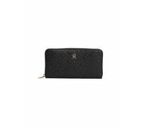 TOMMY HILFIGER Damen TH ICON LRG ZA Mono EMBO AW0AW17955 Zip Around Wallet, Schwarz (Black), Einheitsgröße, Schwarz (Schwarz), One Size