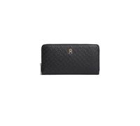 Tommy Hilfiger Geldbörse TH Icon LRG ZA MONO, Damen – 19 cm, Reißverschluss, schwarz