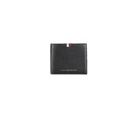Geldbörse TOMMY HILFIGER "TH PREM LEA MINI CC WALLET", Damen, schwarz, Leder, unifarben, Kleinlederwaren, Unisex Geldbeutel, Portemonnaie mit Logo-Schriftzug und Logoflag (76202868-0) schwarz