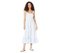 Tommy Hilfiger Gestuftes Gestreiftes Maxikleid für Damen, Blau/Weiß, Mittel