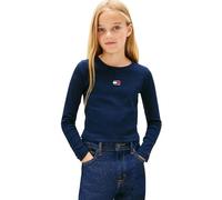 Tommy Hilfiger Girls Heritage Flag Rib Knit Tee LS KG0KG09065 Blue (Dark Night Navy) 7 Years