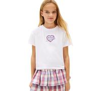 Tommy Hilfiger Girls Tommy Heart Embro Tee SS KG0KG09280 White (White) 24 Month