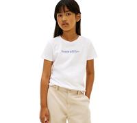 Tommy Hilfiger Girl's Tommy Script Tee Ss KG0KG09123 T-Shirts, Weiß (White), 14 Jahre