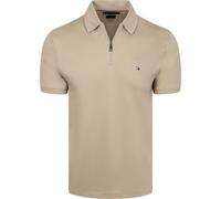 Tommy Hilfiger Half-Zip Polo Interlock Beige - Größe XXL Beige XXL