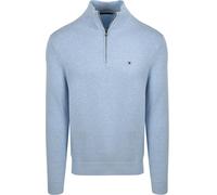 Tommy Hilfiger Half Zip Pullover Essential Hellblau - Größe M Hellblau M