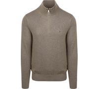 Tommy Hilfiger Half Zip Pullover Taupe - Größe XL Taupe XL