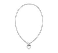 Kette mit Anhänger TOMMY HILFIGER "TOGGLE HEART, Herz, 2780967, 2780968", bunt (edelstahlfarben, blau, weiß, rot), Halsketten, Damen, Edelstahl, L: 86cm-43cm B: 2mm, mit Emaille, B:2mm (69406800-0) ed