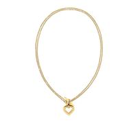 Kette mit Anhänger TOMMY HILFIGER "TOGGLE HEART, Herz, 2780967, 2780968", bunt (gelbgoldfarben, blau, weiß, rot), Halsketten, Damen, Edelstahl, L: 86cm-43cm B: 2mm, mit Emaille, B:2mm (11882318-0) gel