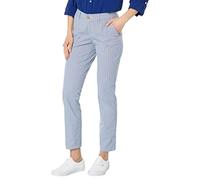 Tommy Hilfiger Damen Women’s Hampton Chino Lightweight Pants for Women with Relaxed Fit Hose, Blau/Weiß, 16