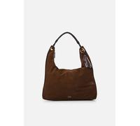 Tommy Hilfiger Shopper aus echtem Rindsnappa Modell 'STATEMENT LEATHER HOBO' in Dunkelbraun, Größe 1