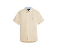 Tommy Hilfiger Herren Hemd aus Leinen-Baumwoll-Mix, sand, Gr. L