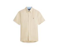 Tommy Hilfiger Herren Hemd aus Leinen-Baumwoll-Mix, sand, Gr. S