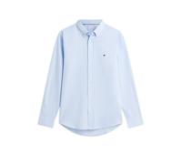 Langarmhemd TOMMY HILFIGER "FLEX DOBBY SLIM FIT", Herren, Gr. L (52), N-Gr, blau (sweet blau), Web, Obermaterial: 100% Baumwolle, slim fit normal, 1-Knopf-Manschette, Hemden, Slim Fit Dobby Structure