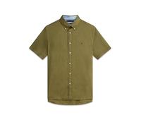 Tommy Hilfiger Herren Hemd aus Leinen-Baumwoll-Mix, khaki, Gr. XL