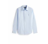 Tommy Hilfiger Herren Hemd Flex Poplin Micro Regular Fit, Blau (Blue Spell/Allover), L