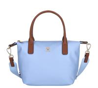 Tragetasche TOMMY HILFIGER "POPETTE MINI TOTE", Damen, Gr. B/H/T: 30cm x 20cm x 14cm, hellblau, Textil, Taschen Tragetasche, Damen Umhängetasche, Minibag mit abnehmbarem Umhängeriemen (20635926-0)