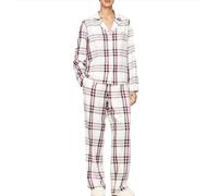 Tommy Hilfiger Heritage Damen-Pyjama, Weiß/Marineblau/Rot, rot, S