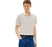 Poloshirt TOMMY HILFIGER "1985 REGULAR POLO", Herren, Gr. L, beige (ivory petal, schwarz), Piqué, Obermaterial: 96% Baumwolle, 4% Elasthan, hoch geschlossener Ausschnitt, Shirts, aus Piqué (72166521-L