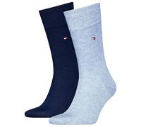 Tommy Hilfiger Socken mit Label-Detail im 2er-Pack in Bleu Melange, Größe 43/46