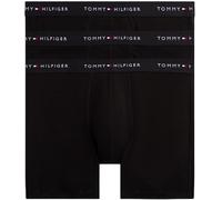 Tommy Hilfiger Herren 3er Pack Boxershorts Briefs mit Logobund, Schwarz (Black/Black/Black), M