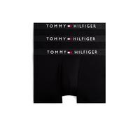 Boxer, Herren, Gr. S (48), 3 Stk., 3x schwarz, Webqualität, Obermaterial: 95% Baumwolle, 5% Elasthan, TOMMY HILFIGER UNDERWEAR, unifarben, körpernah, Unterhosen, 3er Pack, mit Stretch (24596704-S) 3x 