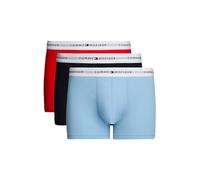 Tommy Hilfiger Herren 3er Pack Boxershorts Trunks Baumwolle mit Stretch, Blau (Fierce Red/Well Water/Anchor Blue), S