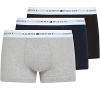 Tommy Hilfiger Herren 3er Pack Boxershorts Trunks Baumwolle mit Stretch, Mehrfarbig (Des Sky/Black/Grey Htr), L