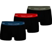 Tommy Hilfiger Herren 3er Pack Boxershorts Trunks mit Logobund, Mehrfarbig (Dp Indgo/PRM Rd/Utlty OLV), S-M