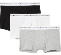 Tommy Hilfiger Herren 3er Pack Boxershorts Trunks mit Logobund, Mehrfarbig (Grey Heather/Black/White), L