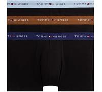 Tommy Hilfiger Herren 3er Pack Boxershorts Trunks mit Logobund, Mehrfarbig (Hghlnd Khki/Well WTR/PRP NVY), S-M
